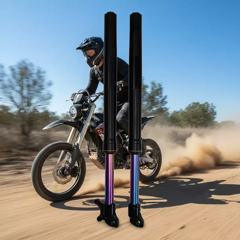 Rainbow Color Custom Inverted Front fork ເຄື່ອງດູດຊອດລົດຈັກ